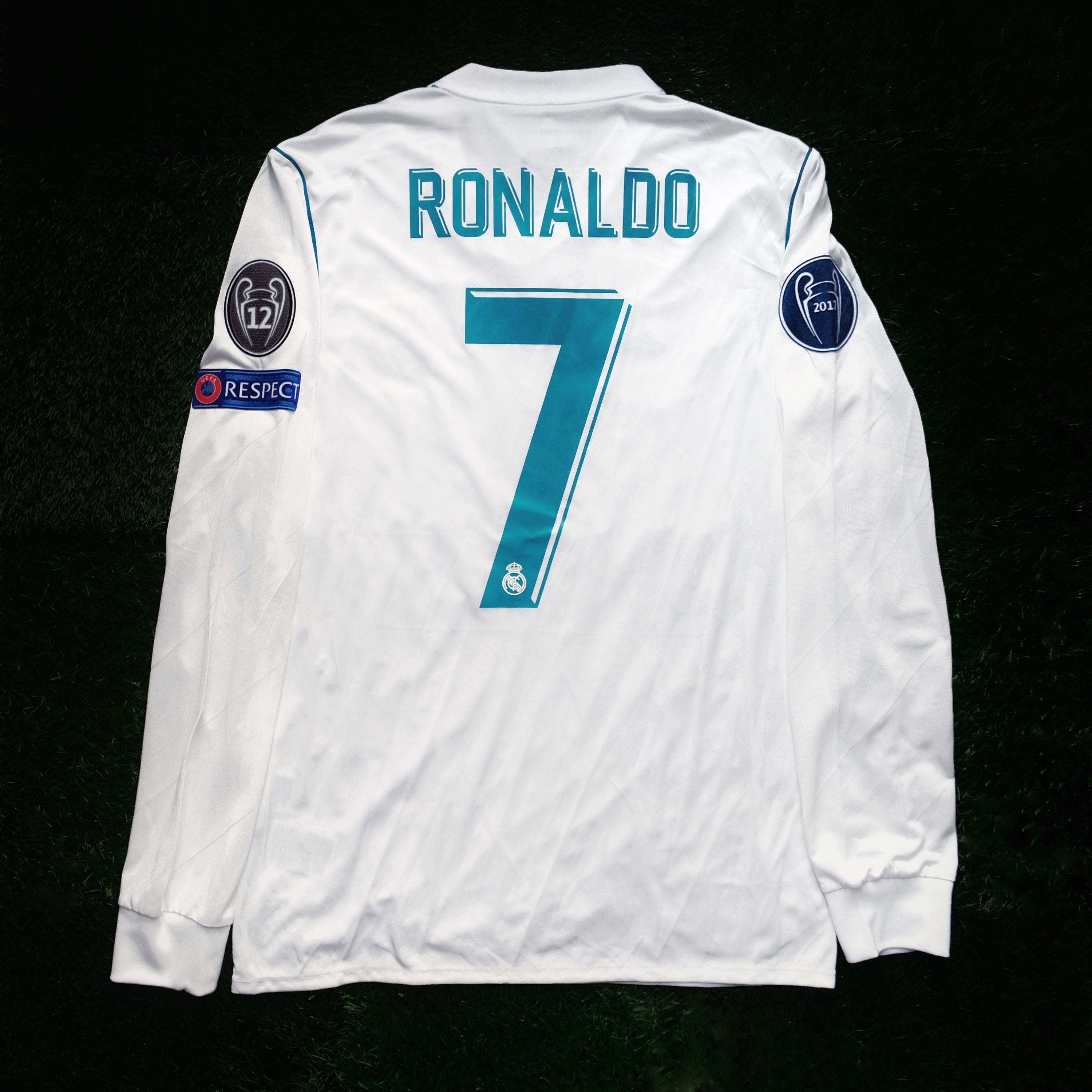 2017/18 Real Madrid #7 RONALDO Home Jersey (S) L/S