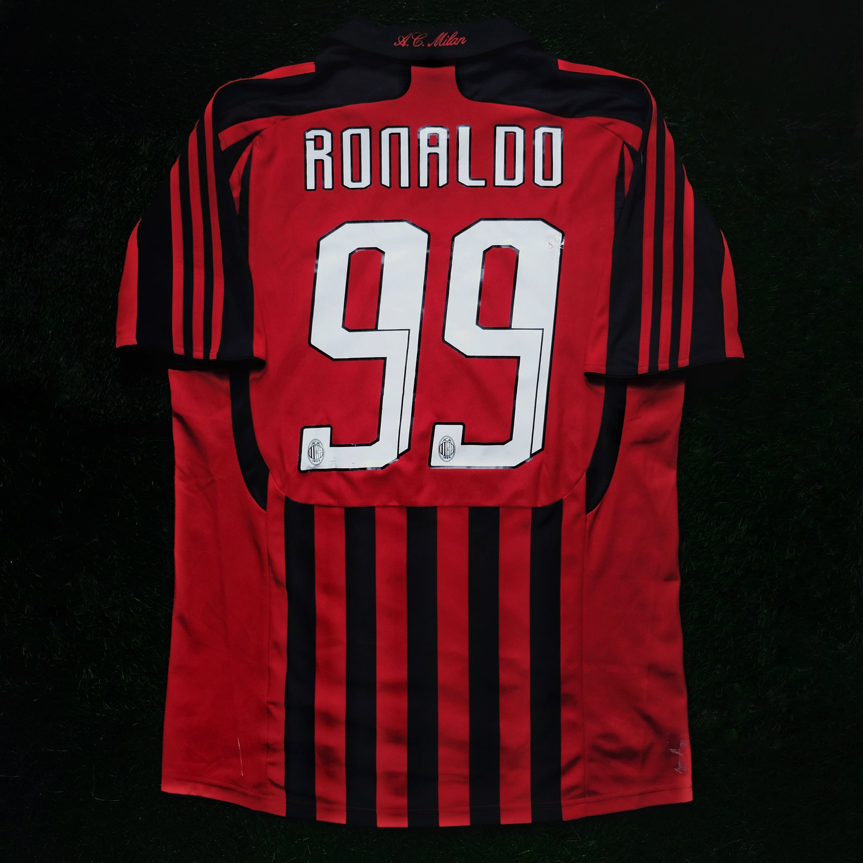 2007/08 AC Milan #99 RONALDO Home Jersey (M)