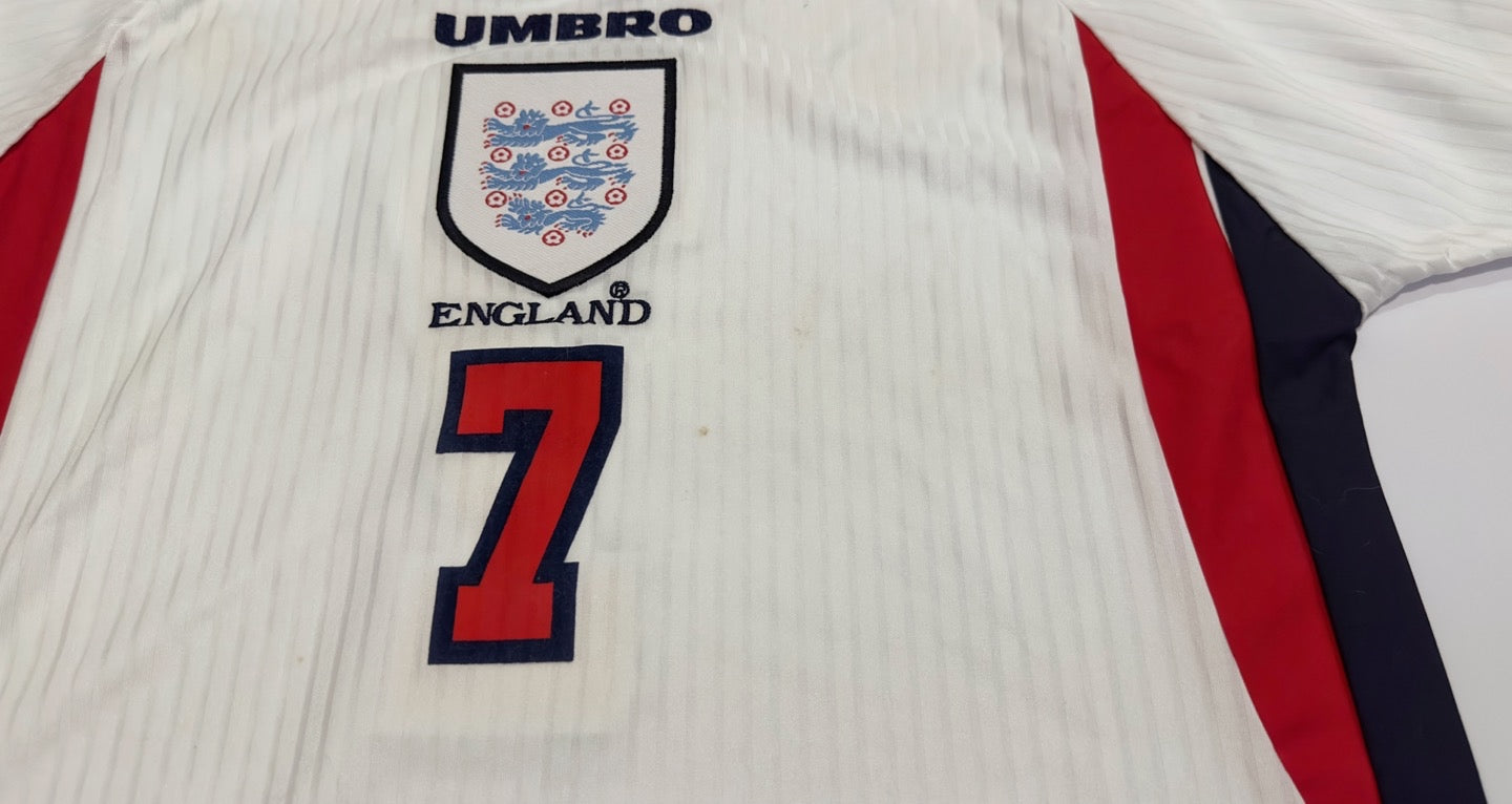 1997/99 England #7 BECKHAM Home Jersey (XL)