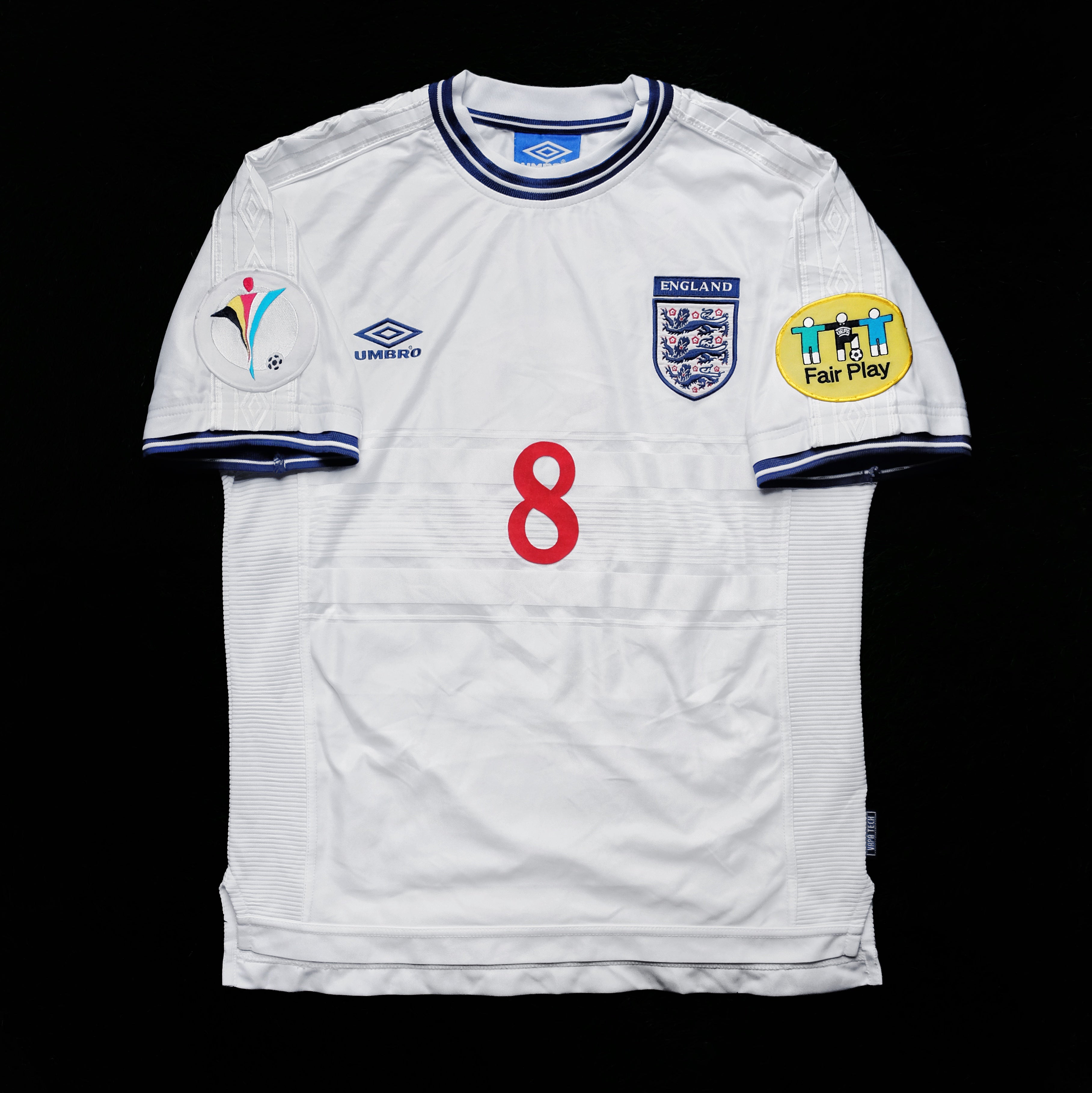 2000/01 England #8 SCHOLES Home Jersey (M) – Double Kick Football