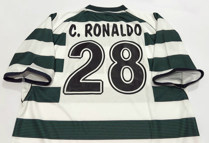 2002/03 Sporting CP #28 C.RONALDO Home Jersey Remake Boxset (L)