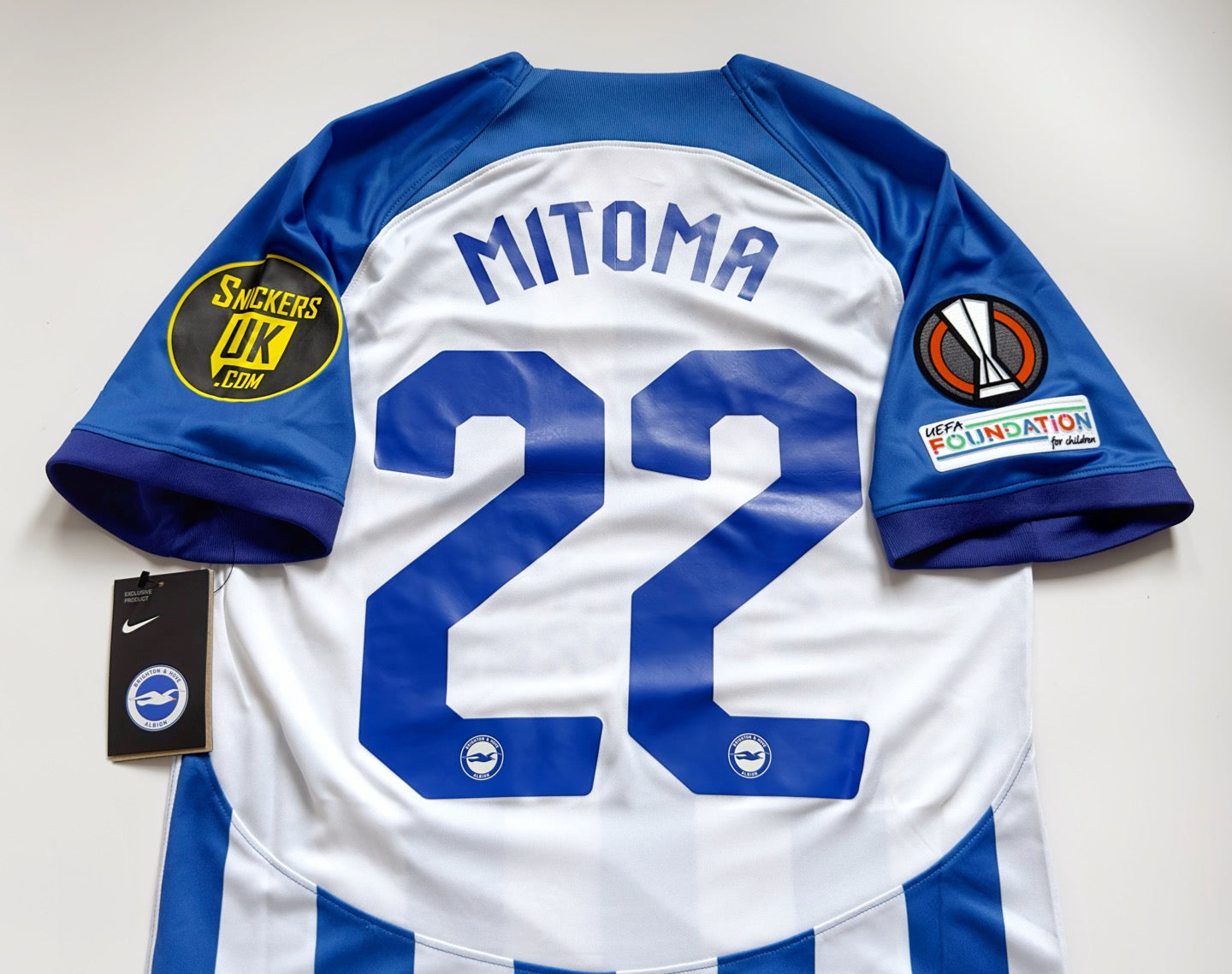 2023/24 Brighton #22 MITOMA Europa Home Jersey – Double Kick