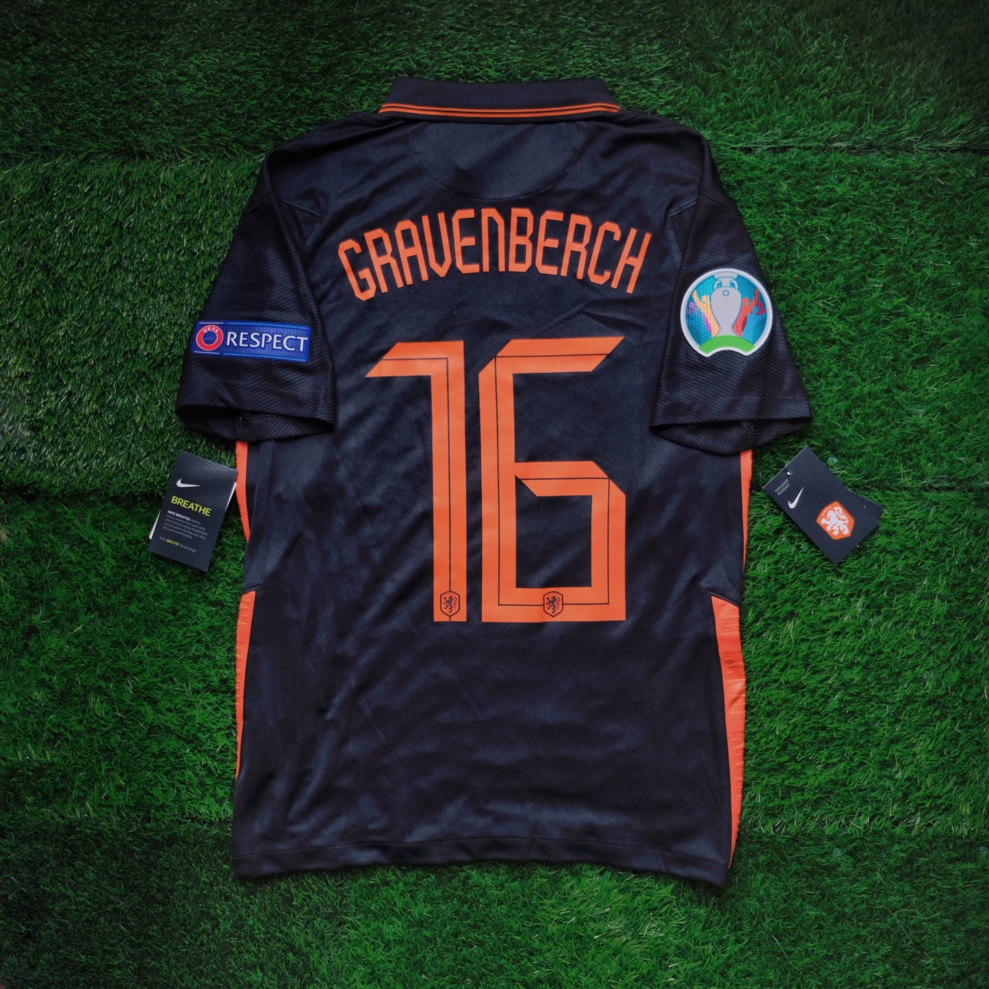 2020/21 Netherlands #16 GRAVENBERCH Away Jersey (S)