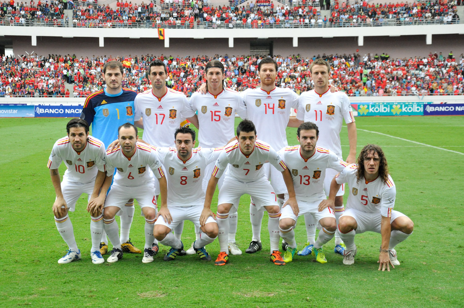 2011 Spain #7 DAVID VILLA Away Jersey (XL)