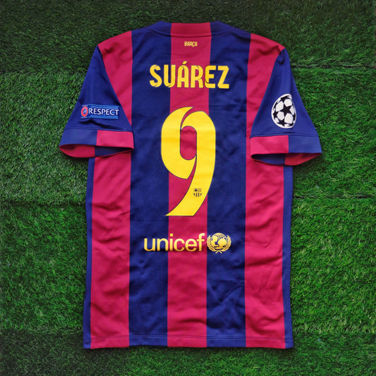 2014/15 Barcelona #9 SUAREZ Home Jersey (S)