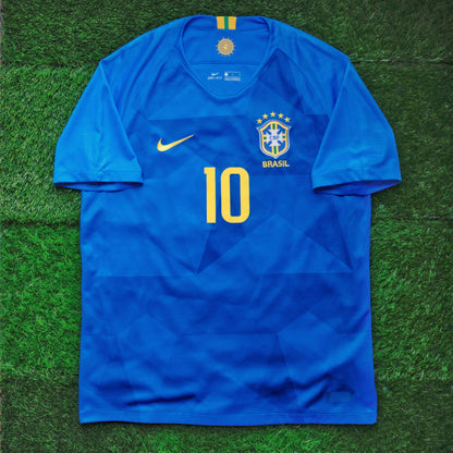 2018 Brazil #10 NEYMAR JR Away Jersey (L)