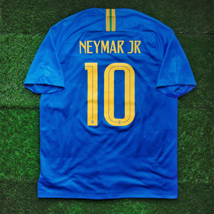 2018 Brazil #10 NEYMAR JR Away Jersey (L)