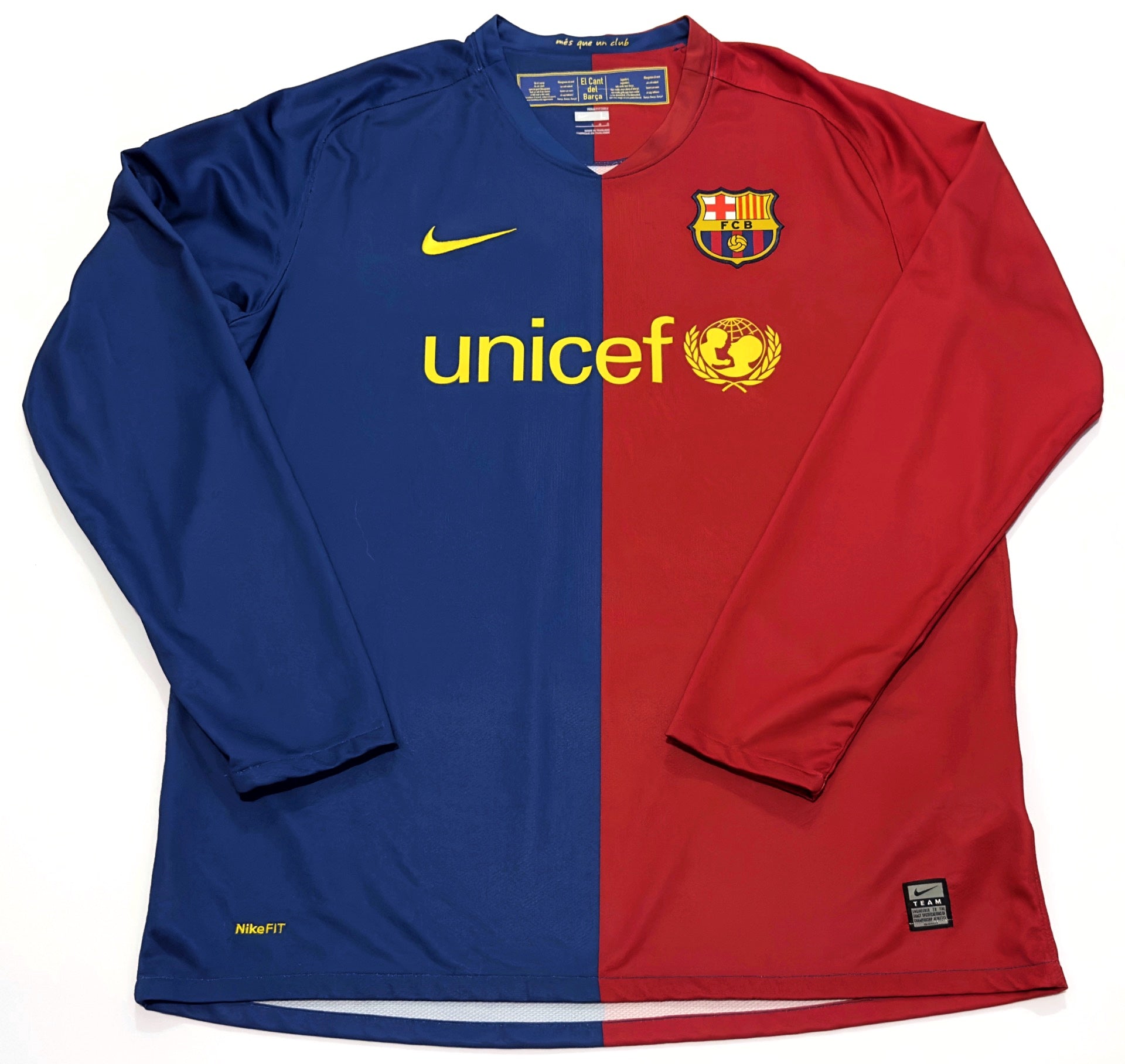 2008/09 Barcelona #8 A. INIESTA Home Jersey (L) L/S