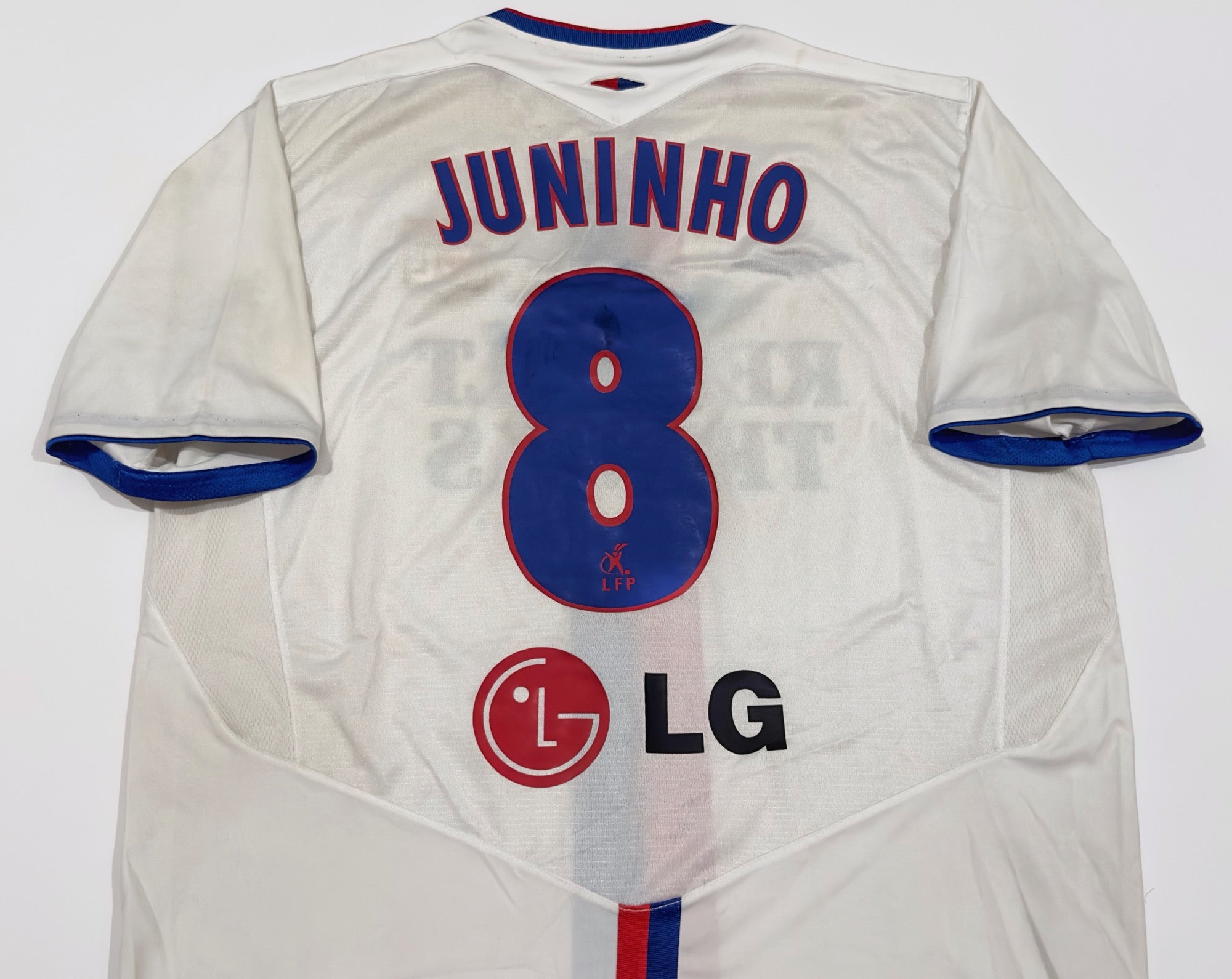2004/06 Olympique Lyonnais #8 Juninho Home Jersey (XL)