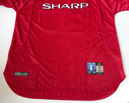 1998/99 Man Utd #30 BROWN UCL Home Jersey (XL)