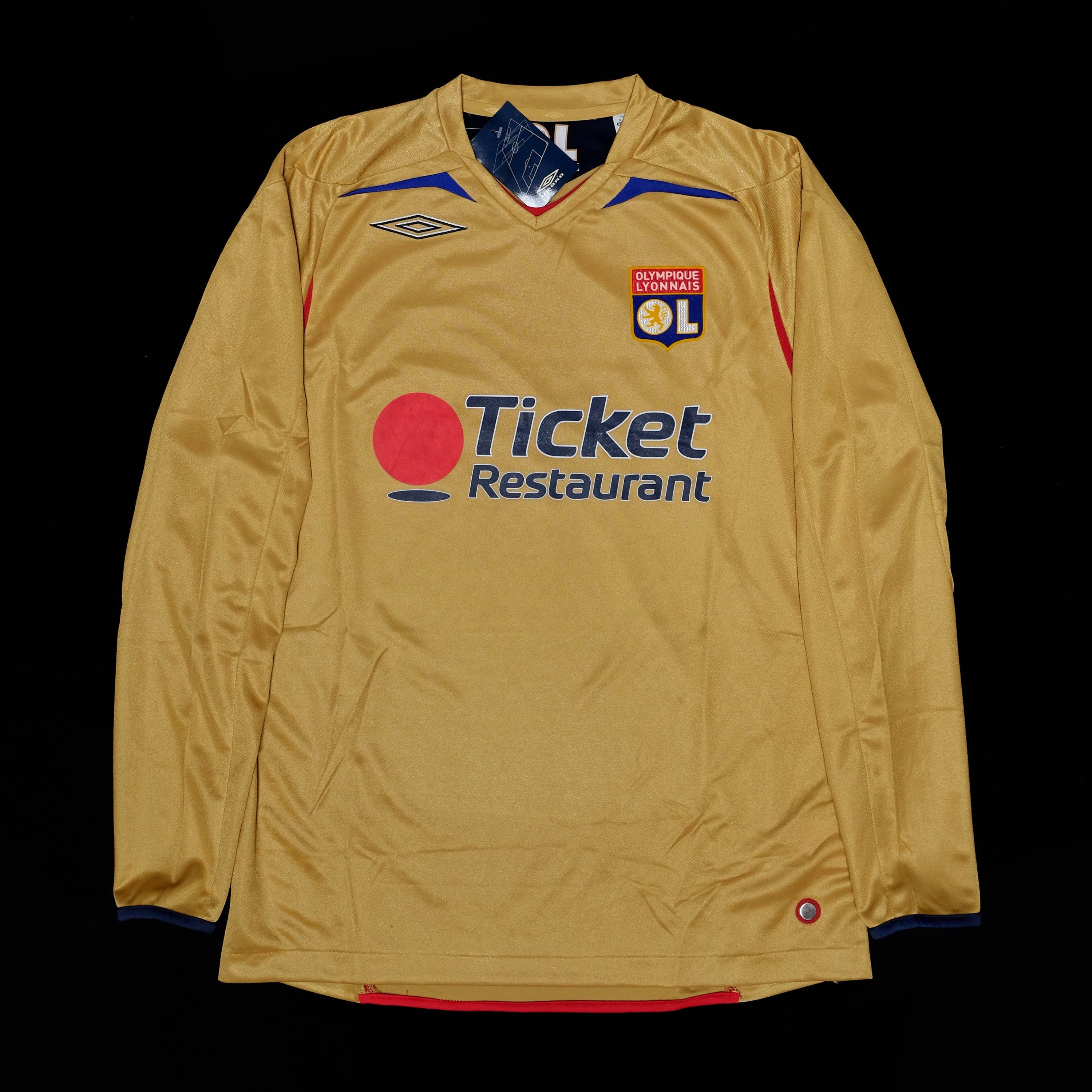 2007/08 Olympique Lyonnais Away Jersey (M) L/S