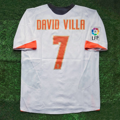 2005/06 Valencia #7 DAVID VILLA Home Jersey (L)