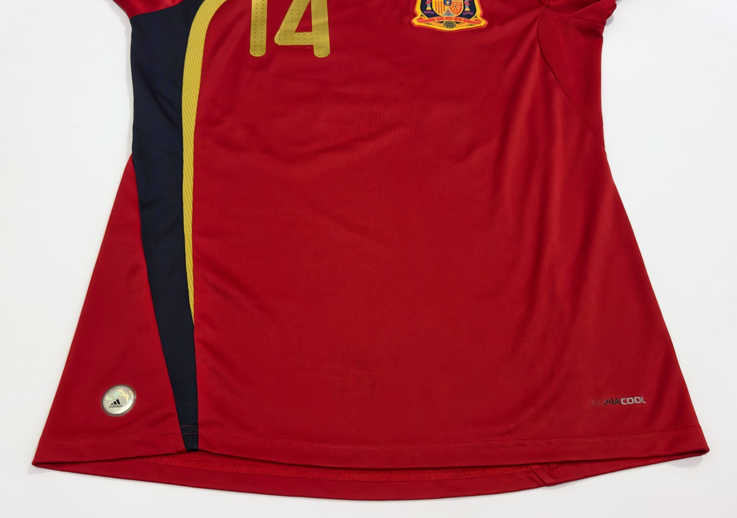 2009 Spain #14 ALONSO Home Jersey (M)