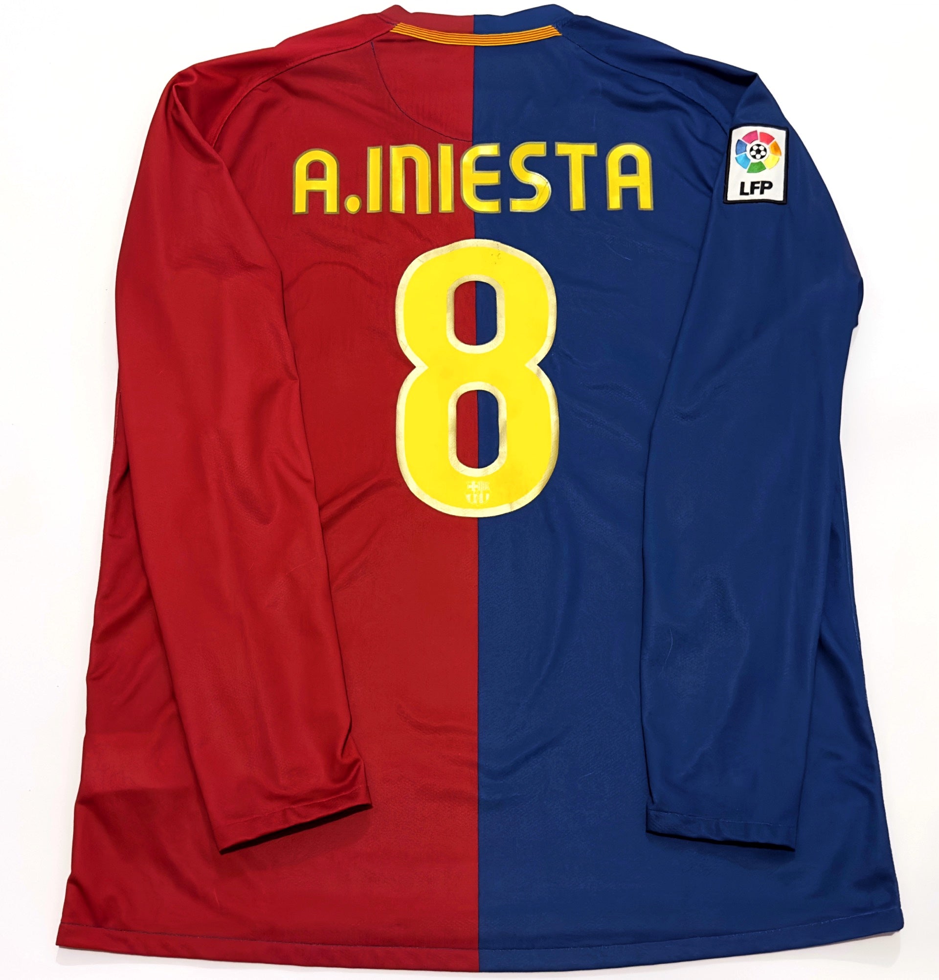 2008/09 Barcelona #8 A. INIESTA Home Jersey (L) L/S