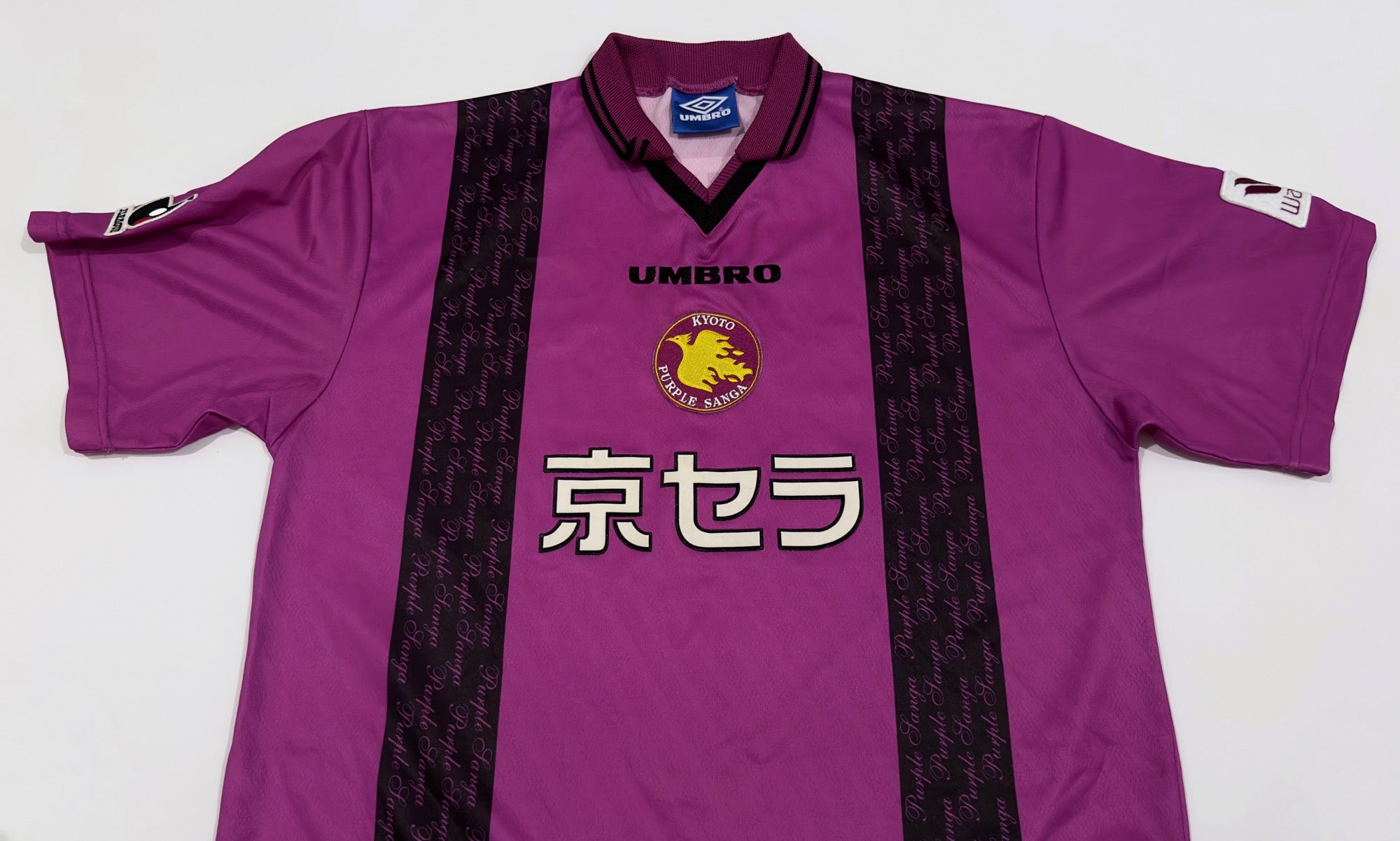 90s 京都パープルサンガ ユニフォーム 97/98 UMBRO ゲームシャツ Kyoto Purple Sanga 1997-98 Away【XXL】 | TOKYO FOOTBALL BOUTIQUE