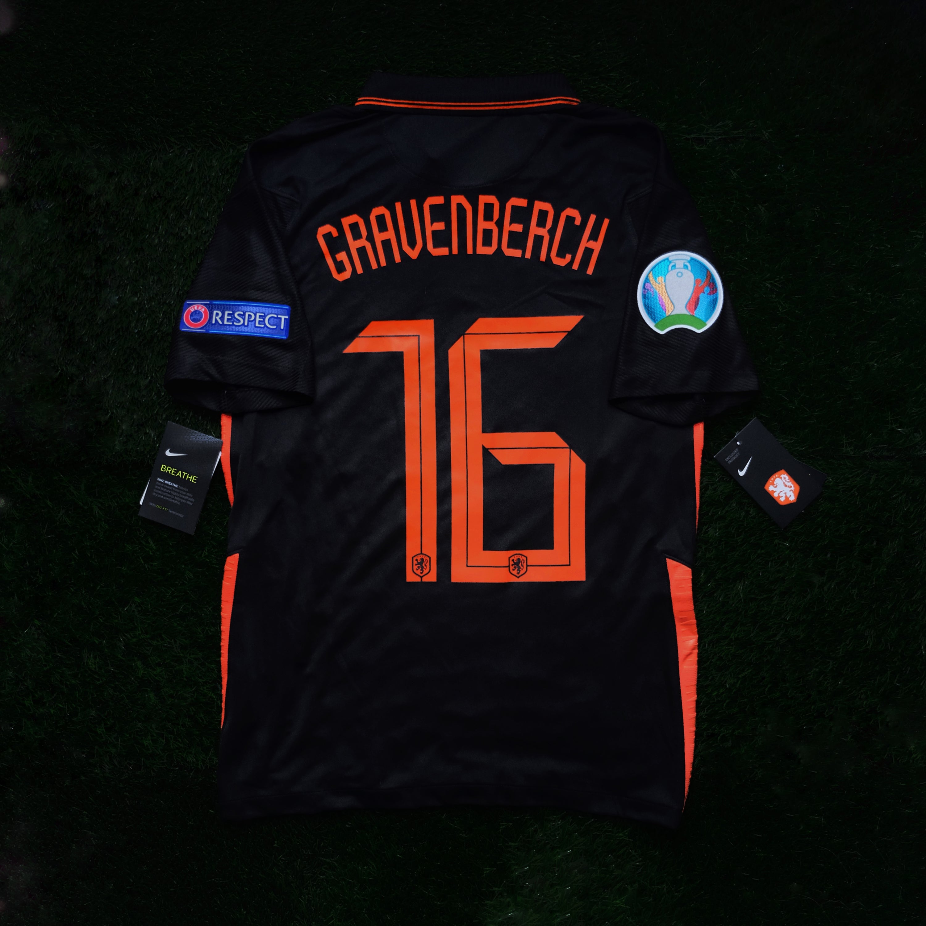 2020/21 Netherlands #16 GRAVENBERCH Away Jersey (S)