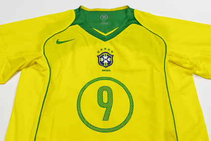 2004/05 Brazil #9 RONALDO Home Jersey (M)