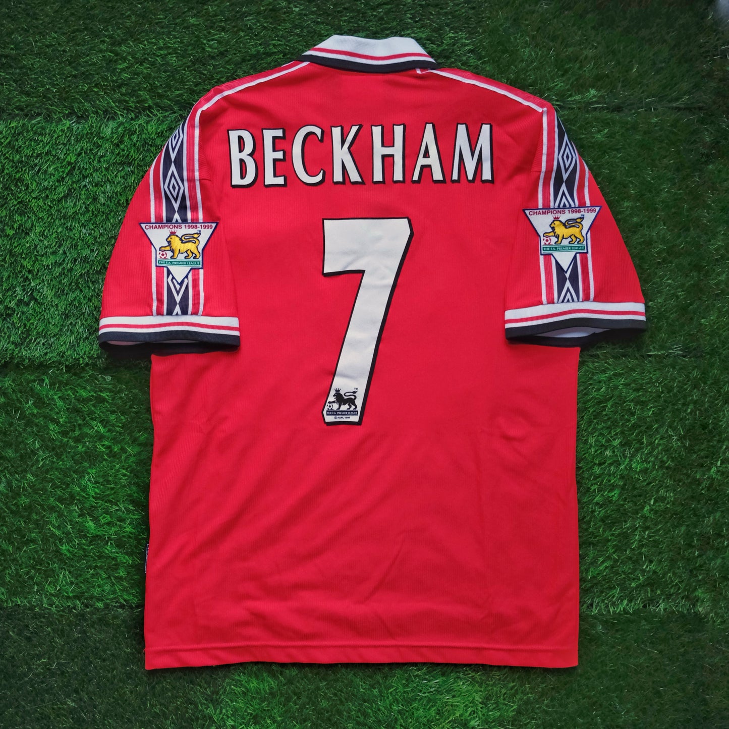 1999/00 Man Utd #7 BECKHAM Home Jersey (M)