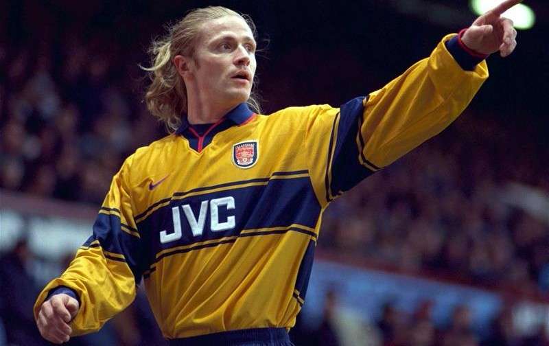 1997/99 Arsenal #17 PETIT Away Jersey (M) L/S