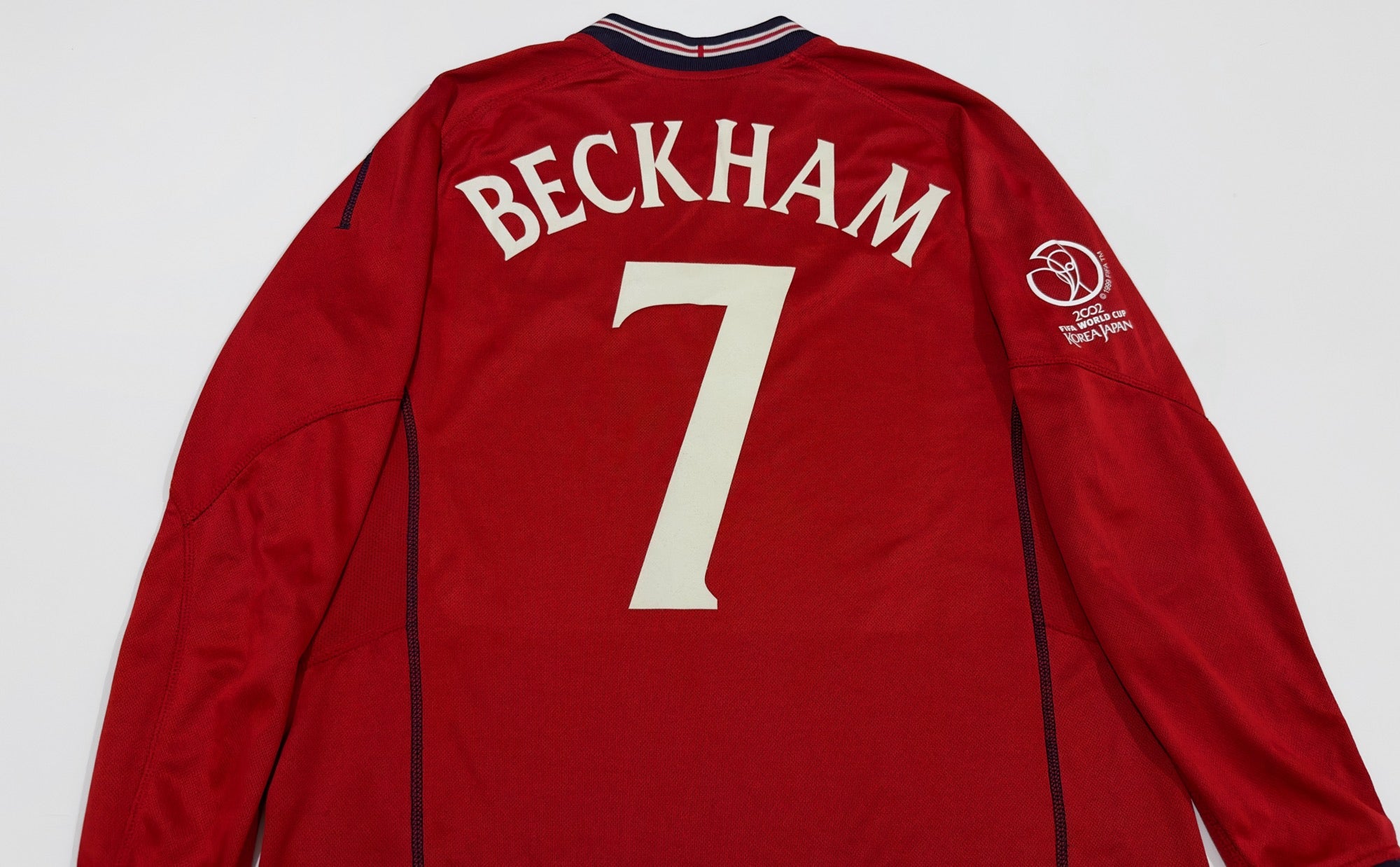 2002/04 England #7 BECKHAM Away Jersey (M) L/S