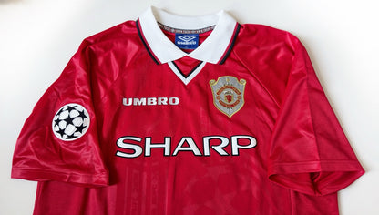 1998/99 Man Utd #30 BROWN UCL Home Jersey (XL)