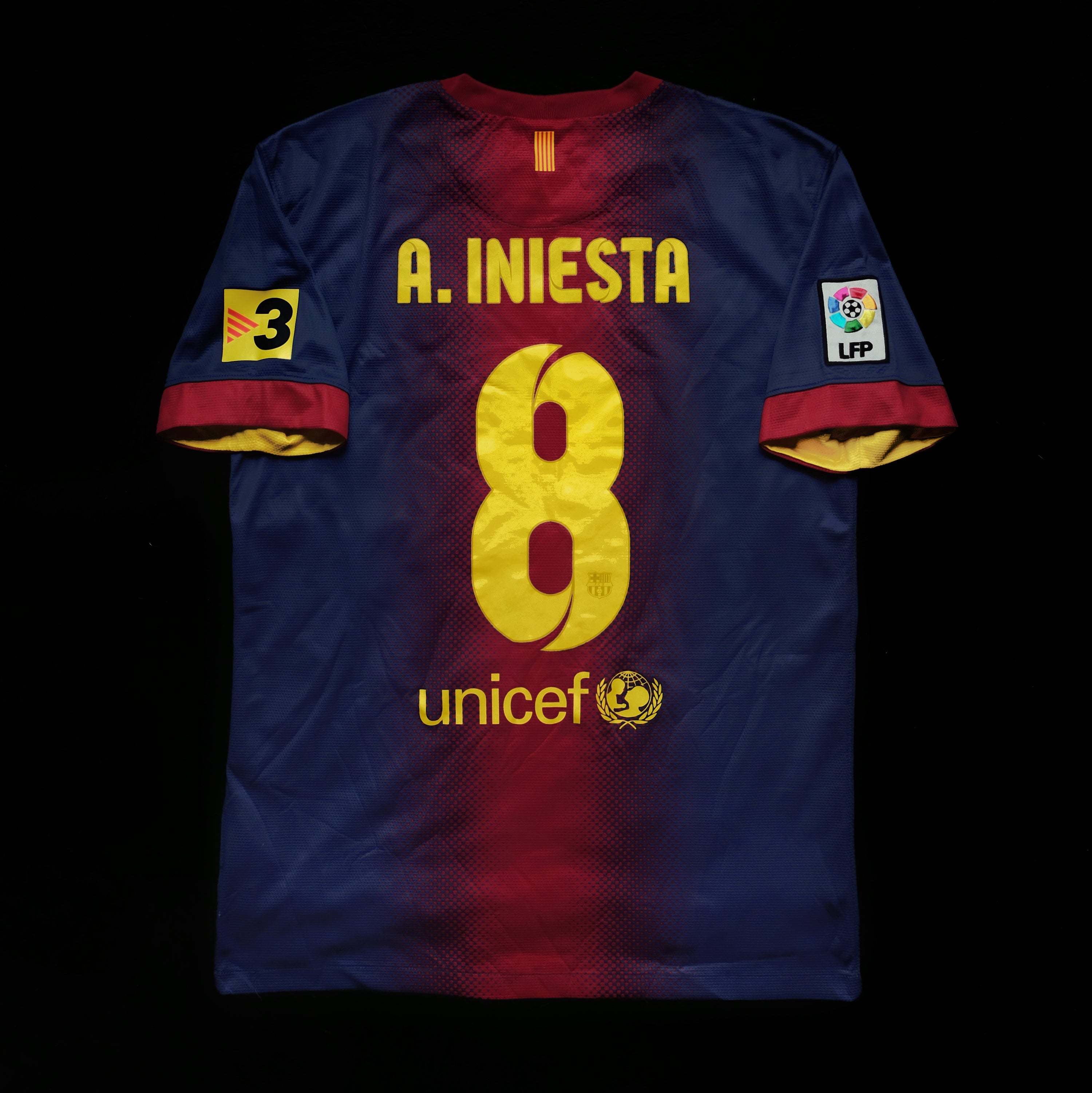2012/13 Barcelona #8 A. INIESTA Home Jersey (M)