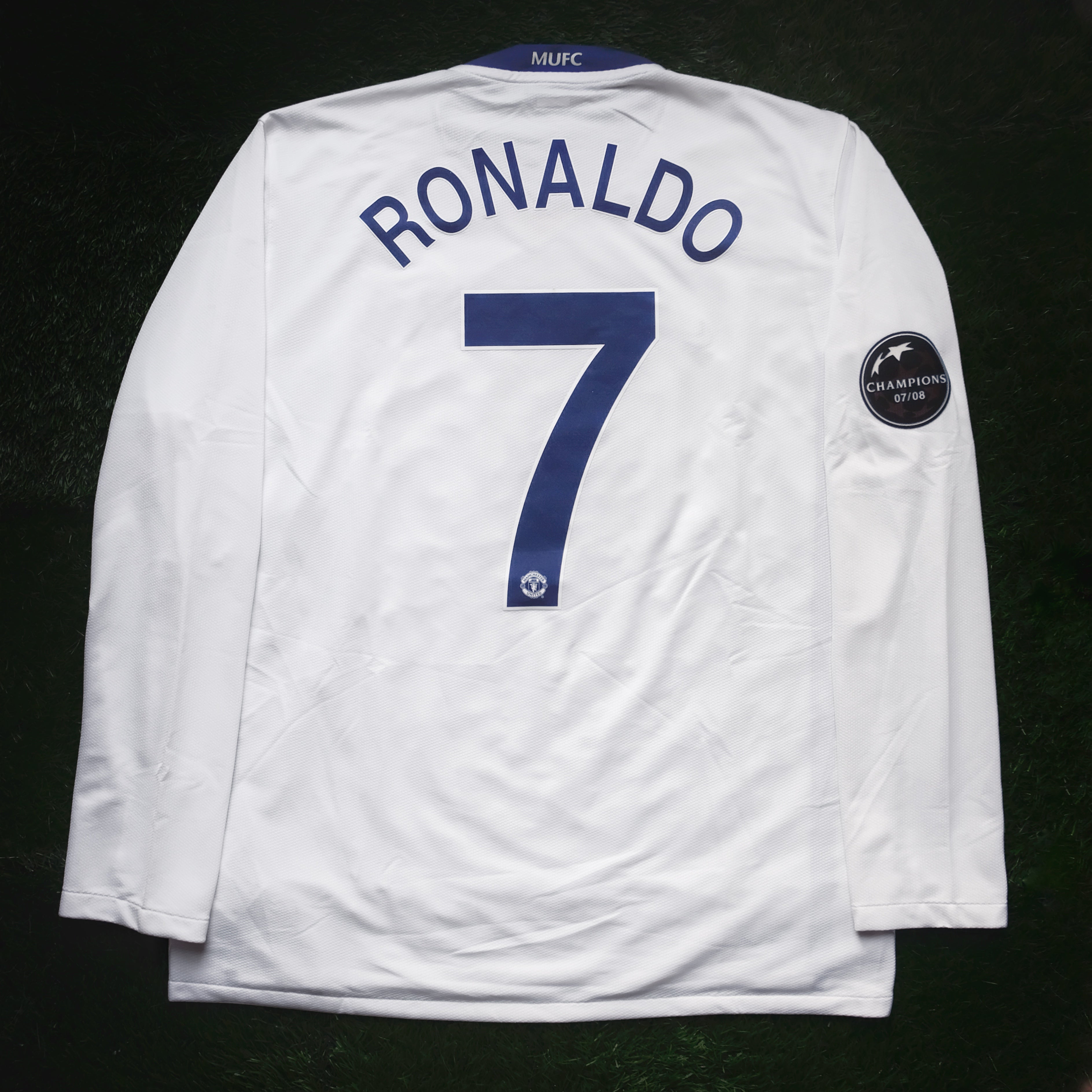2008/09 Man Utd #7 RONALDO Away Jersey (L) L/S – Double Kick