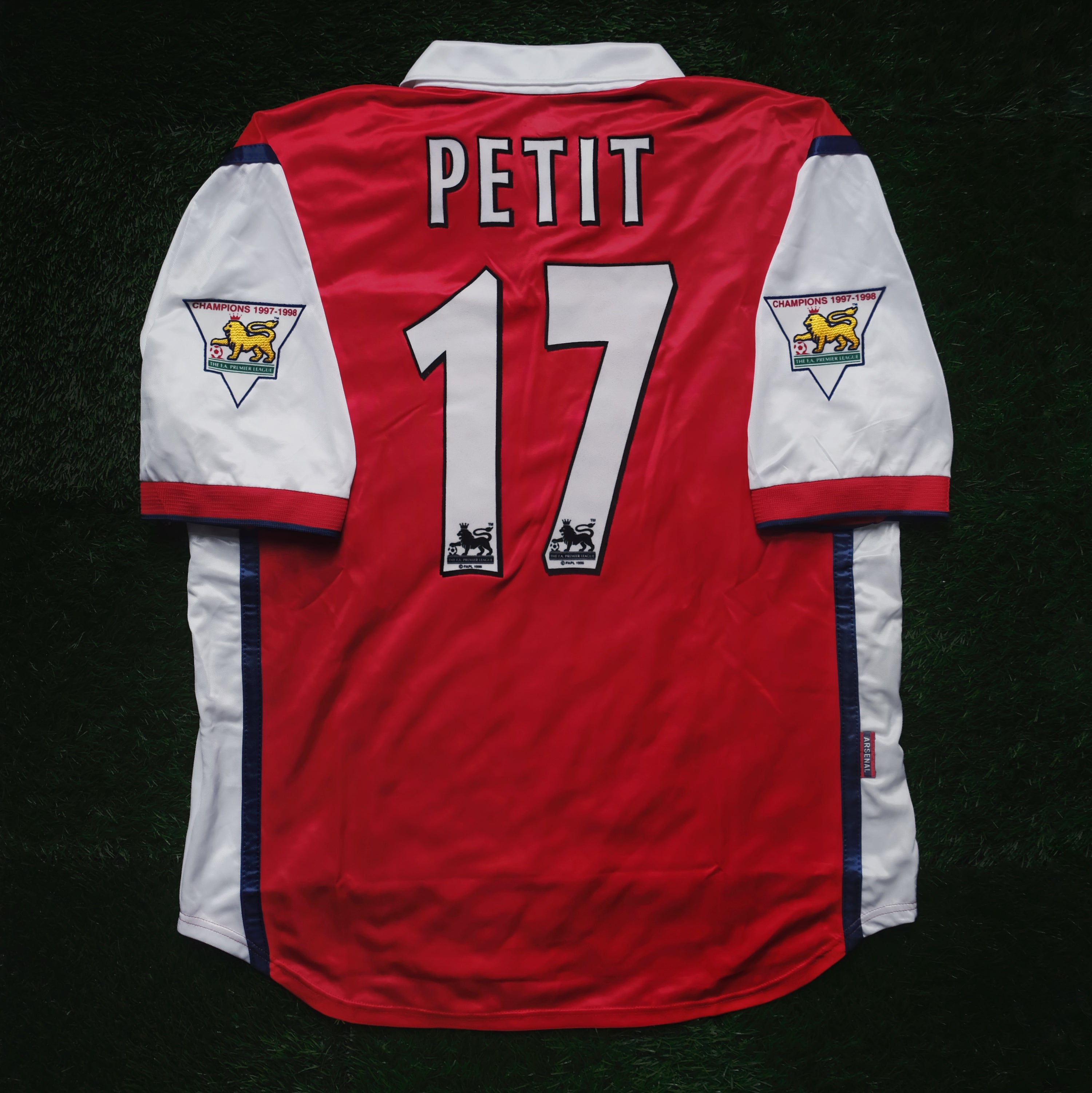 1998/99 Arsenal #17 PETIT Home Jersey (M)