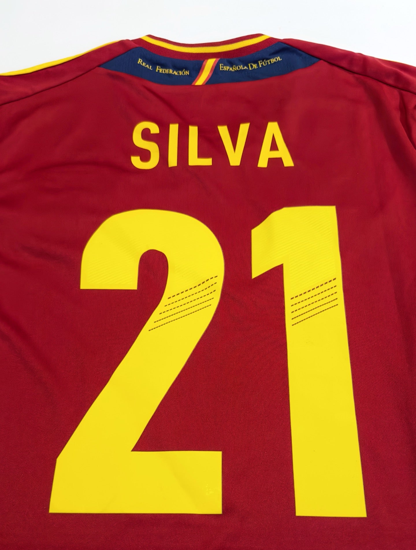 2012 Spain #21 SILVA Home Jersey (M)