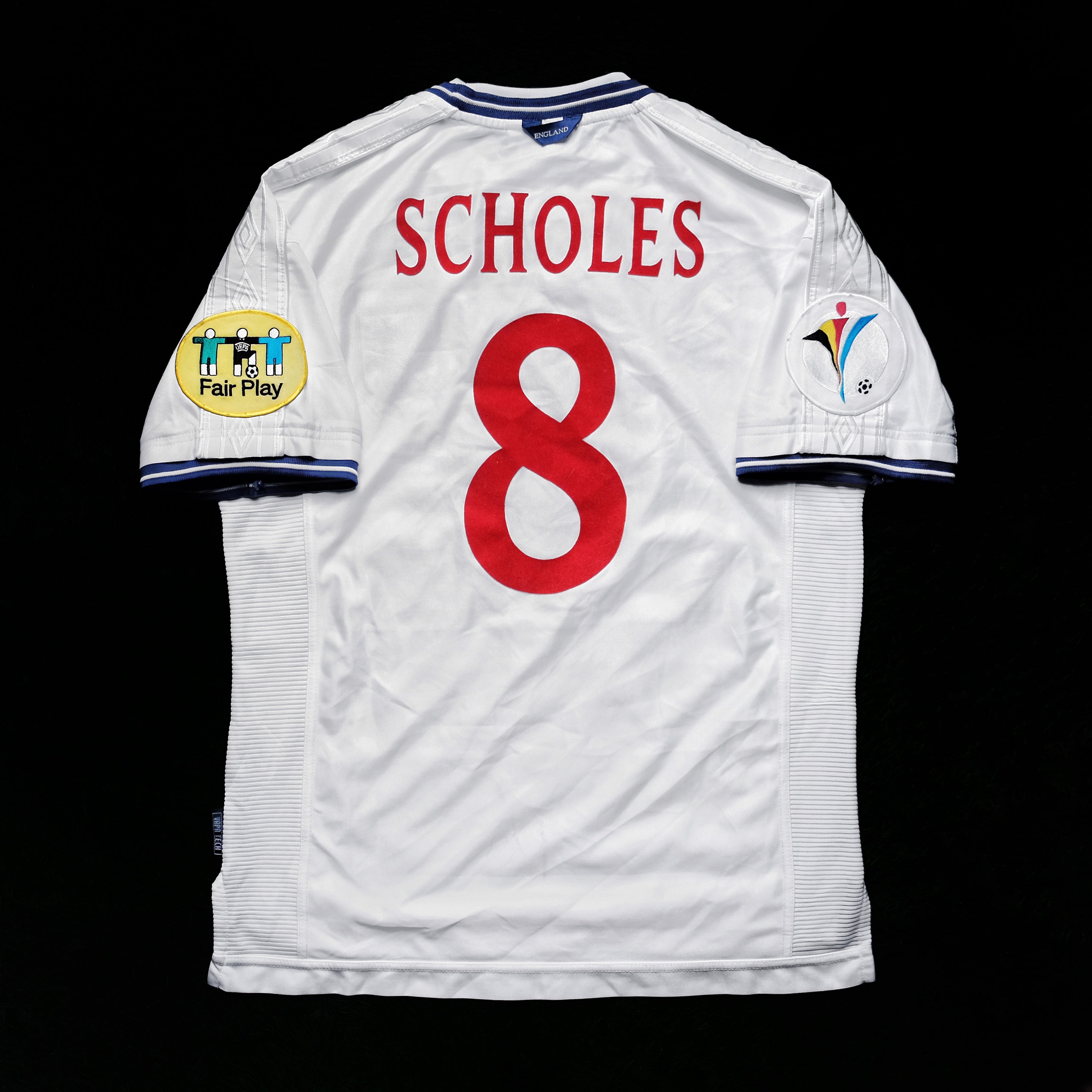2000/01 England #8 SCHOLES Home Jersey (M) – Double Kick Football