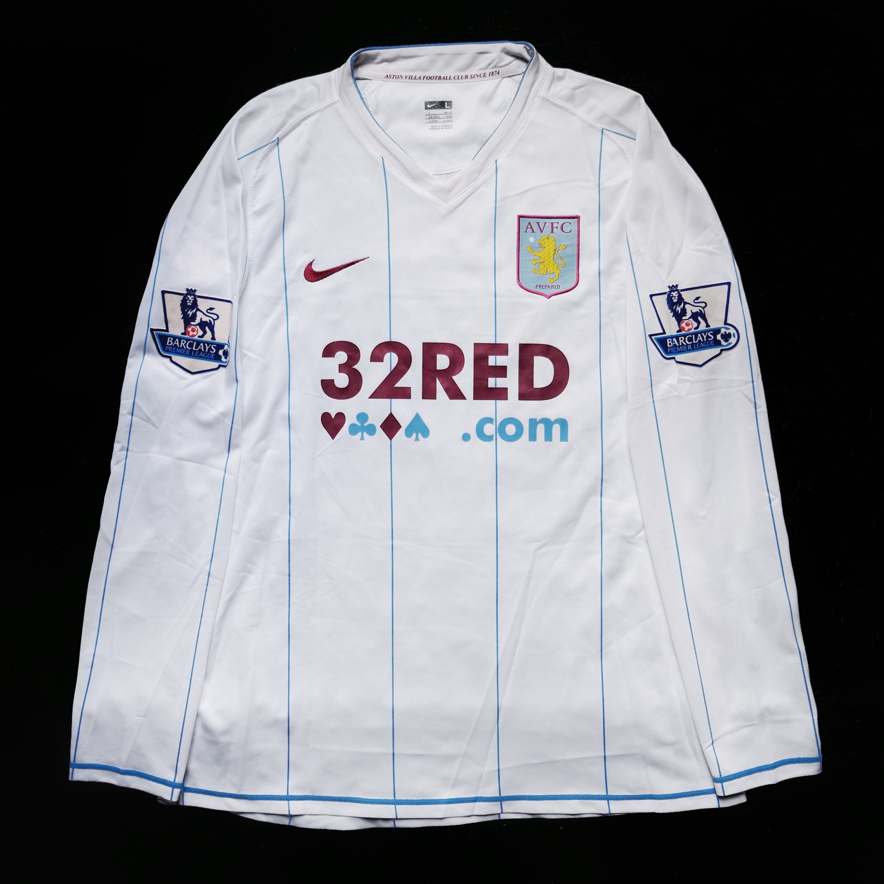 2007/08 Aston Villa #7 YOUNG Away Jersey (L) L/S