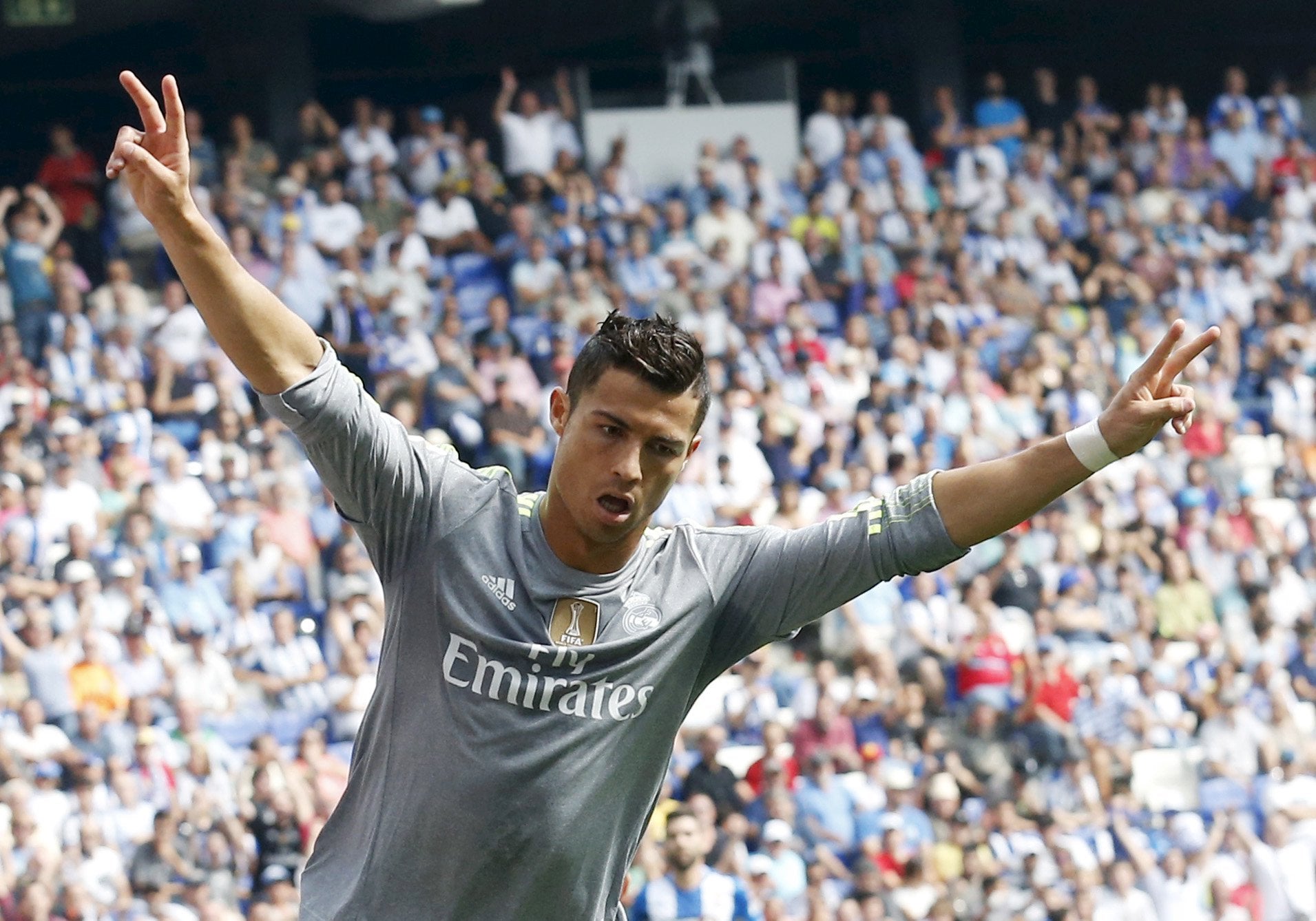 2015/16 Real Madrid #7 RONALDO Away Jersey (S) L/S