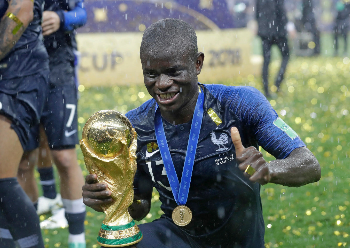 2018 France #13 KANTE Home Jersey (S)