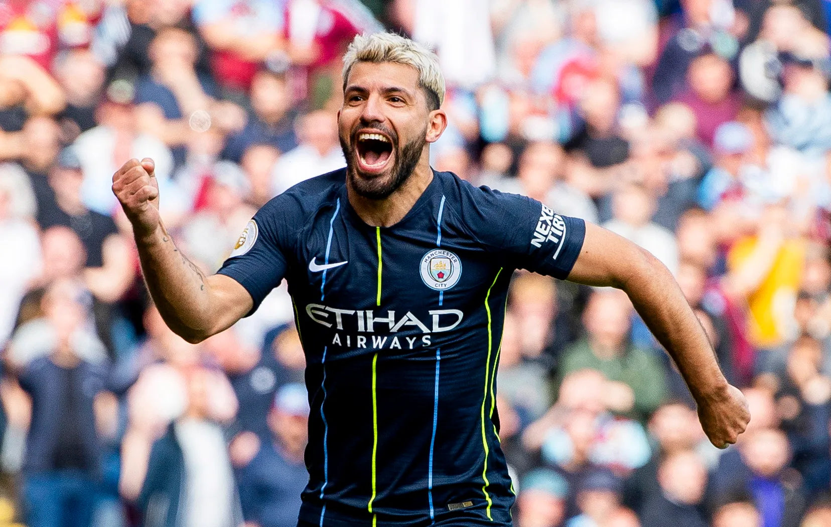 2018/19 Man City #10 KUN AGUERO Away Jersey (L)
