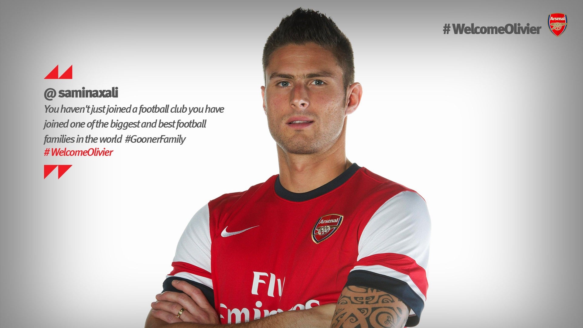 2012/14 Arsenal #12 GIROUD Home Jersey (S)