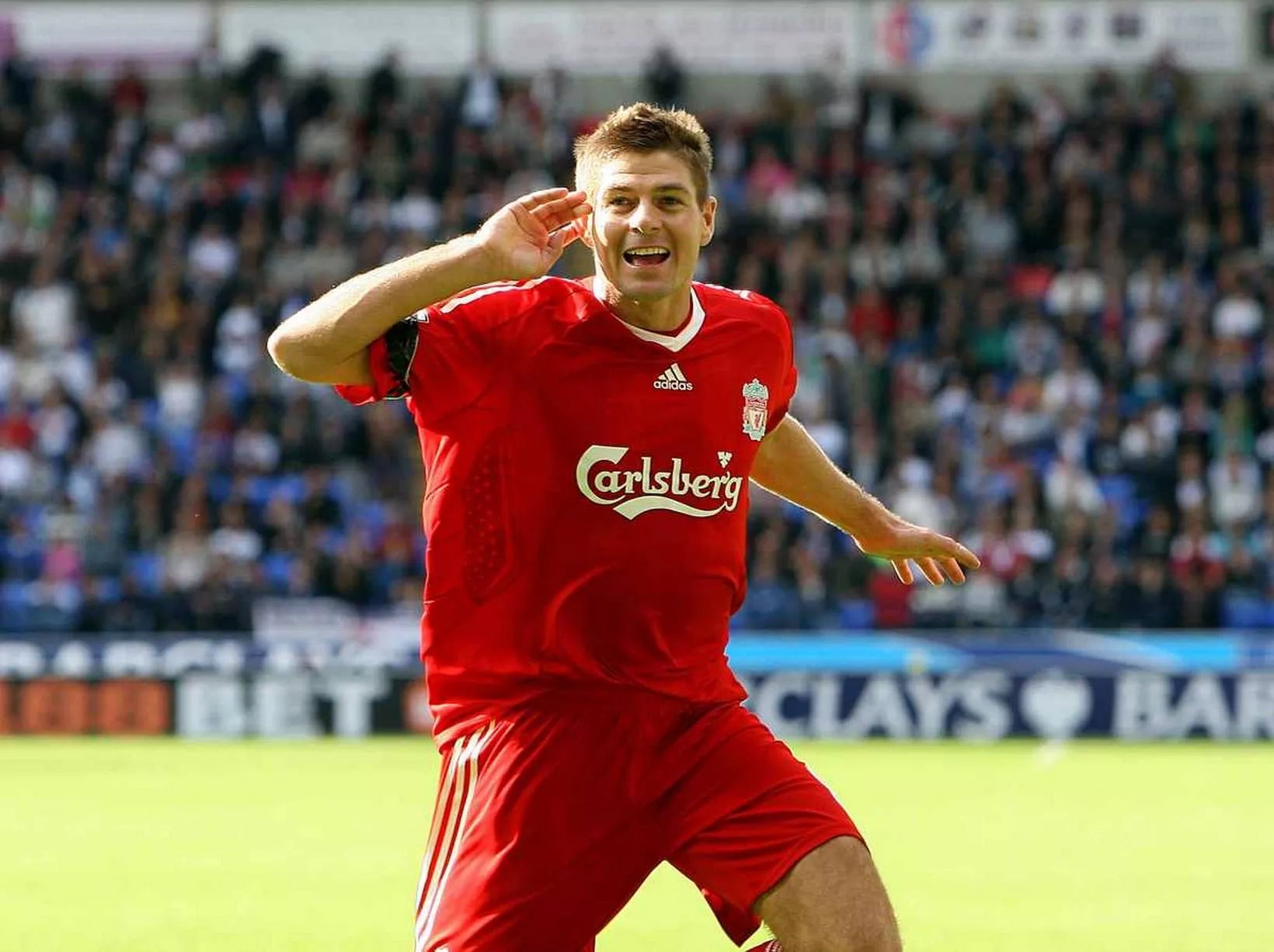 2008/10 Liverpool #8 GERRARD Home Jersey (XL)