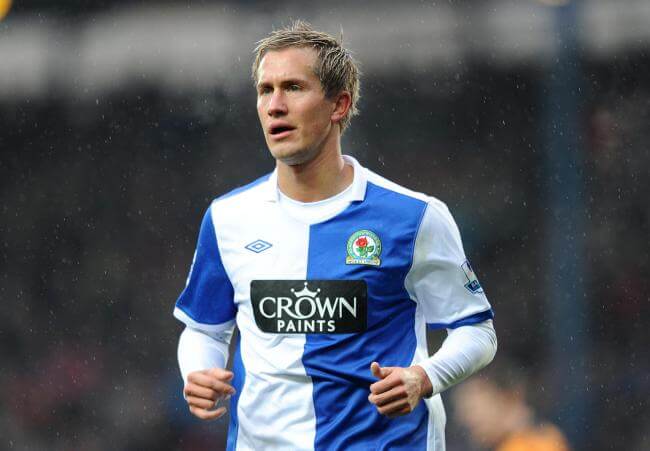 2010/11 Blackburn Rovers #12 PEDERSEN Home Jersey (L)