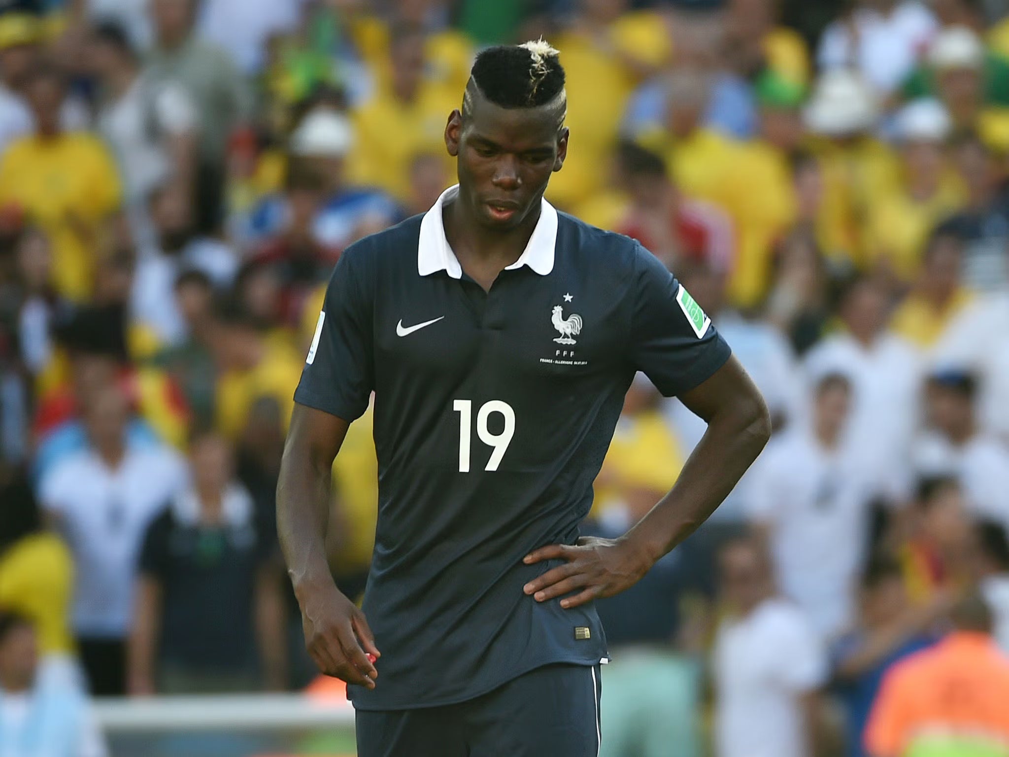 2014/15 France #19 POGBA Home Jersey (S)