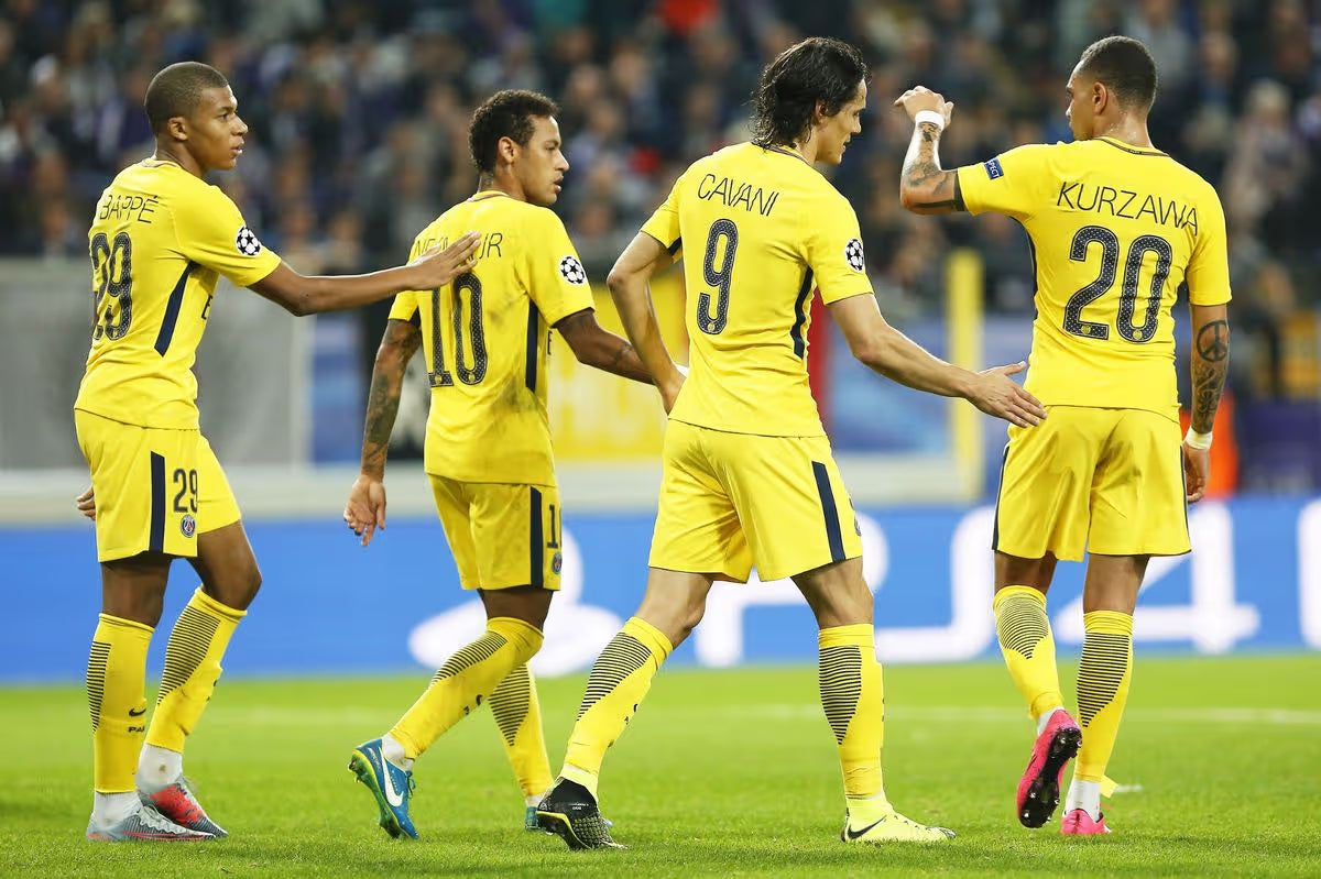 2017/18 PSG #10 NEYMAR JR Away Jersey (S)