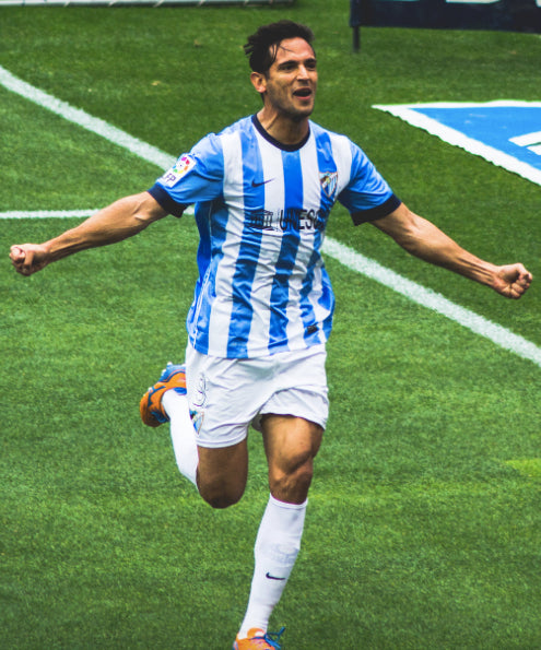 2013/14 Malaga #9 SANTA CRUZ Home Jersey (M)