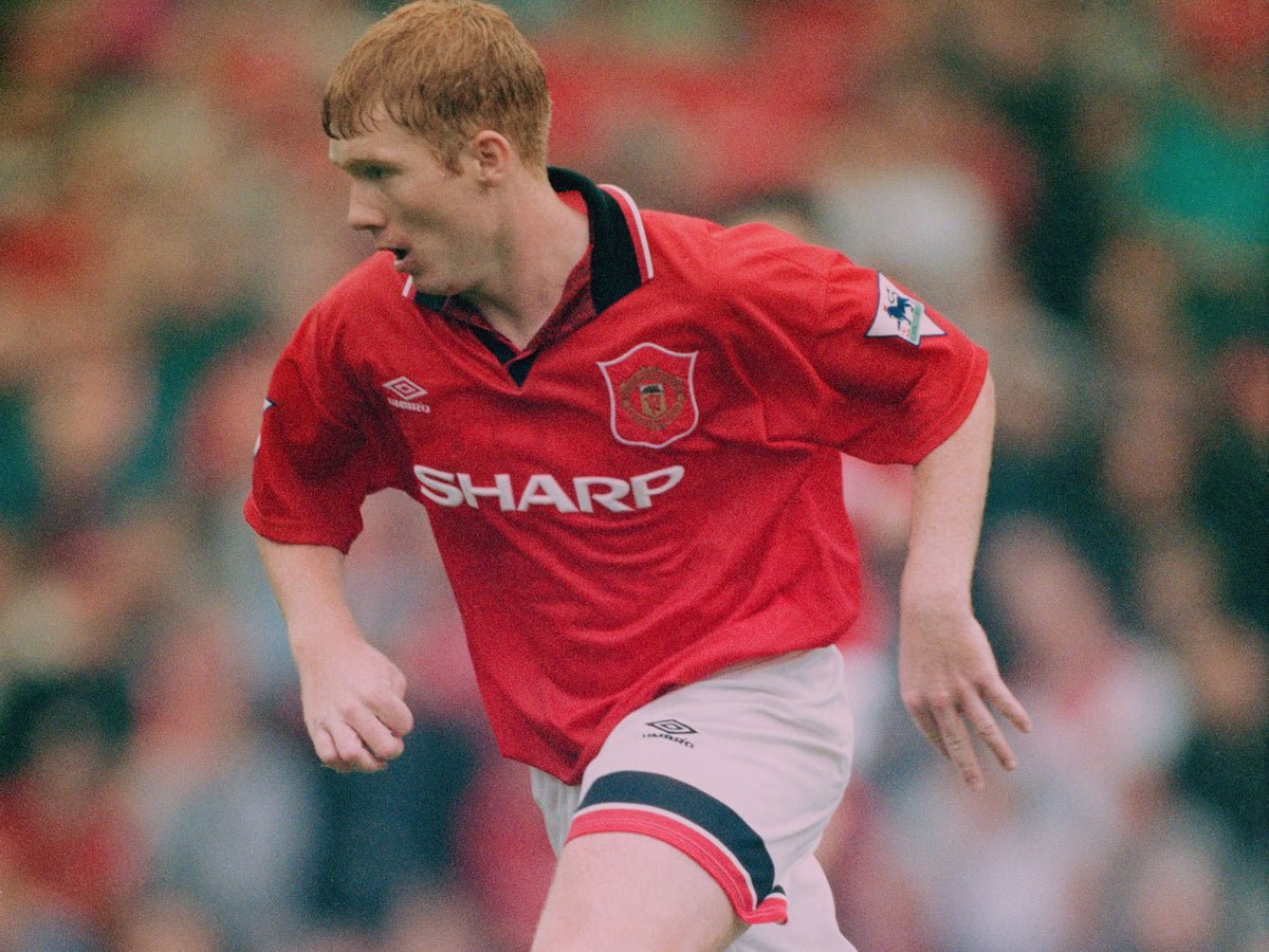 1994/96 Man Utd Home #22 SCHOLES Jersey (M)