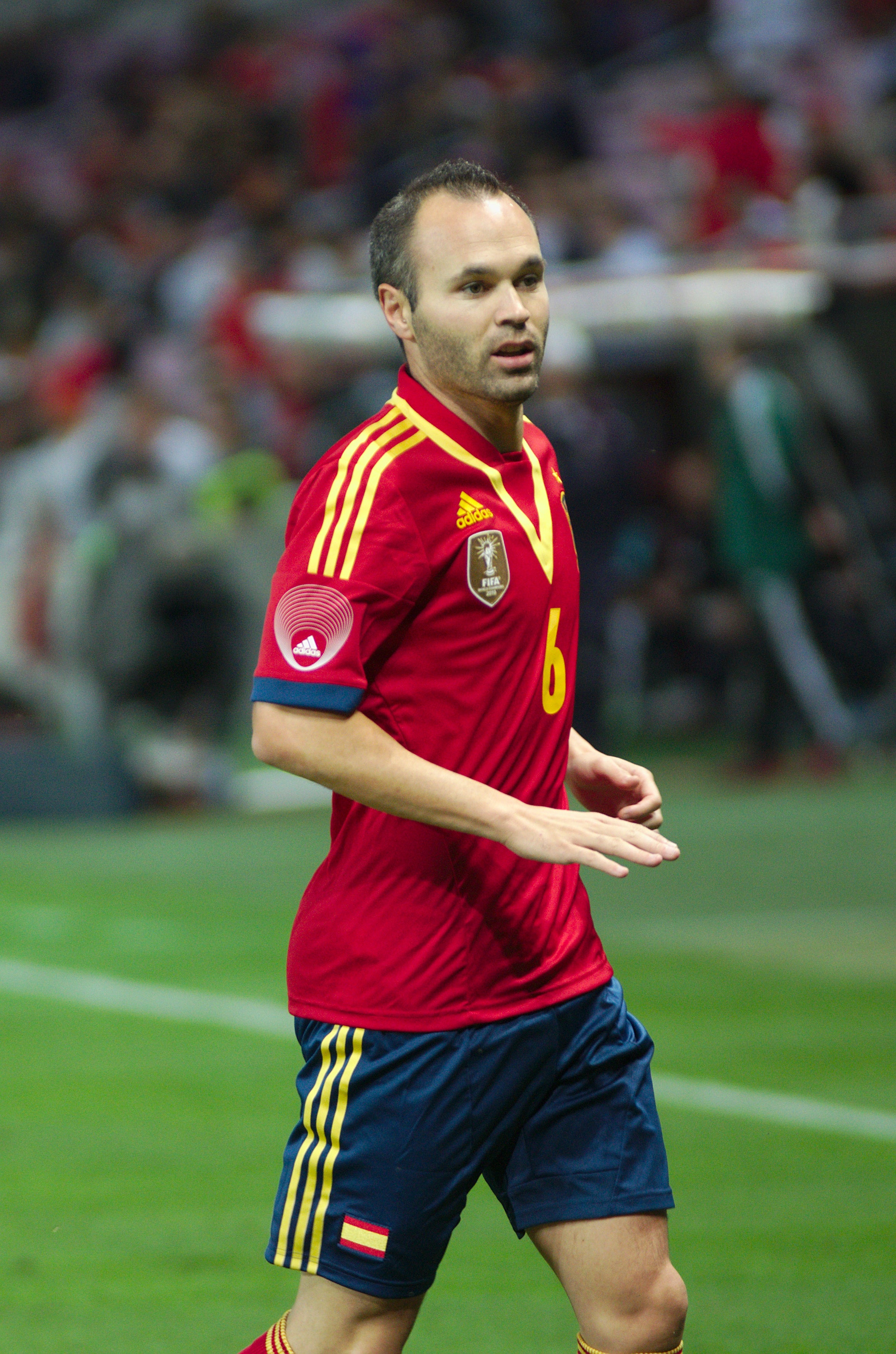2012/13 Spain #6 A.INIESTA Away Jersey (L)