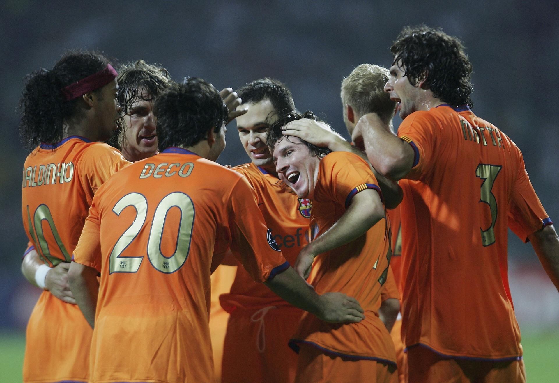 2006/07 Barcelona #19 MESSI Away Jersey (XL)