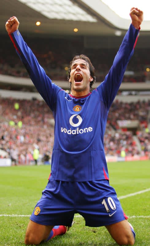 2005/06 Man Utd #10 V.NISTELROOY Away Jersey (2XL) L/S