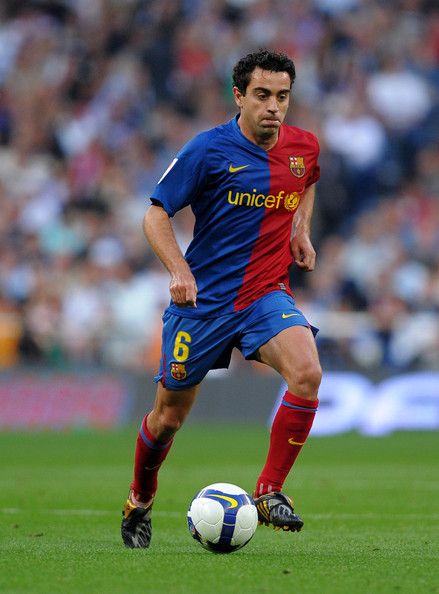 2008/09 Barcelona #6 XAVI Home Jersey (M) L/S