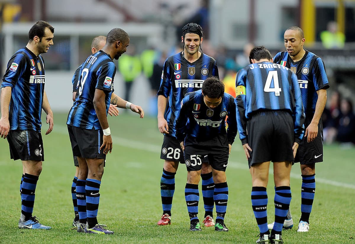 2010/11 Inter Milan #55 NAGATOMO Home Jersey (M)