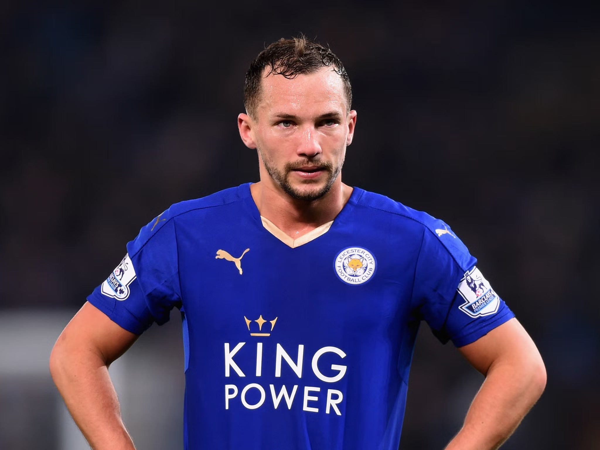 2015/16 Leicester City #4 DRINKWATER Home Jersey (L)