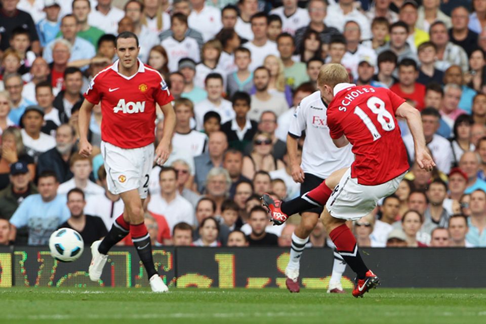 2010/11 Man Utd #18 SCHOLES Home Jersey (L)