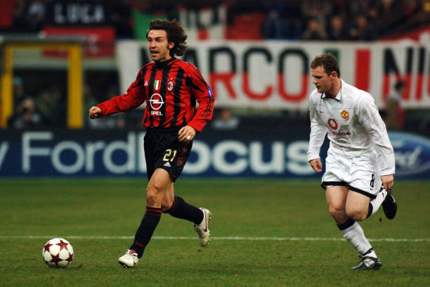 2004/05 AC Milan #21 PIRLO Home Jersey (L) L/S