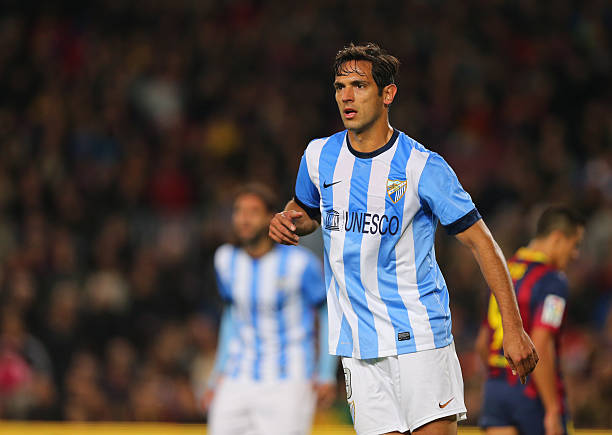 2013/14 Malaga #9 SANTA CRUZ Home Jersey (M)